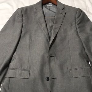 J. Ferrari three piece suit. Double stitch lapel.